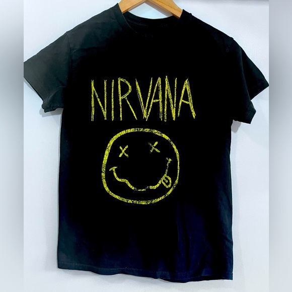 NIRVANA Black and Yellow Women's Top - Picture 1 of 7